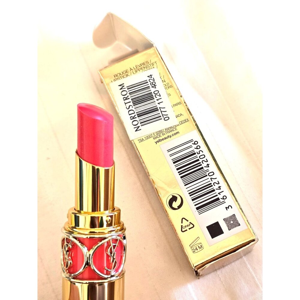 YSL Rouge Volupte Shine 34 Rose In Sound Lipstick MU2